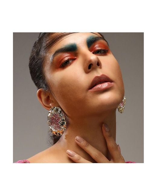 SOH Pink The Lilypad Drop Earrings
