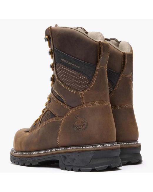 Georgia Boot Brown Ltx Logger 9" Composite Toe Waterproof Work Boot for men