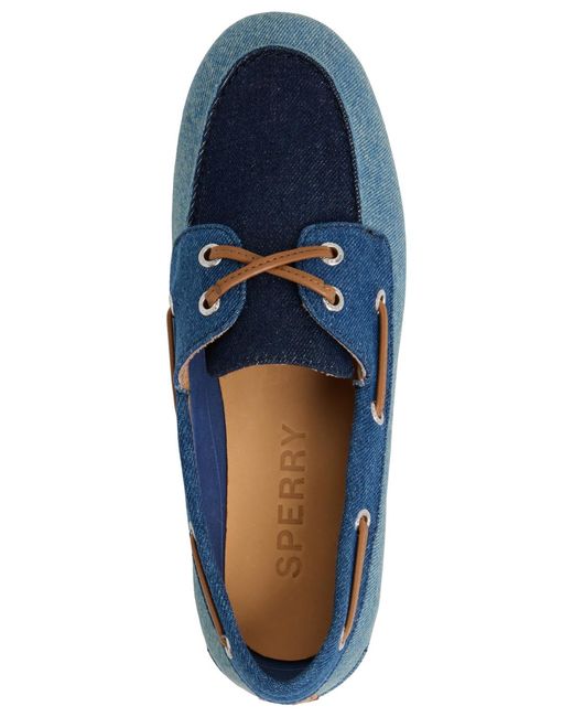Sperry Top-Sider Blue Slim Round Toe Boat Shoe