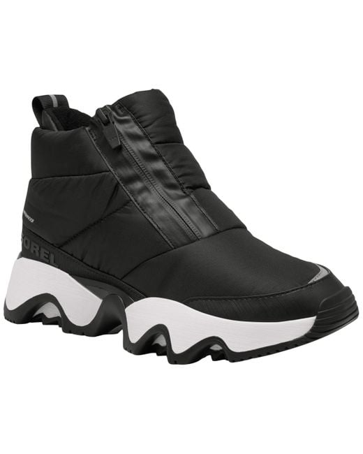 Sorel Black Kinetic Impact Puffy Zip Waterproof Boots