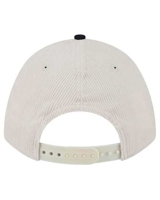KTZ Red Cream/navy Houston Texans Two-tone Sided Corduroy 9forty A-frame Adjustable Hat for men