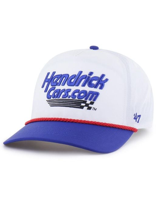 '47 Blue White/royal Kyle Larson Brrr Hendrickcars.com Rope Hitch Adjustable Hat for men