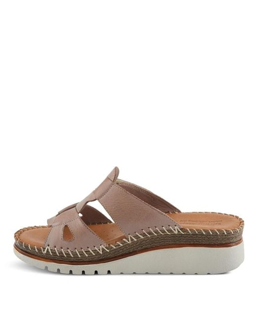 Spring Step Brown Montera Leather Slide