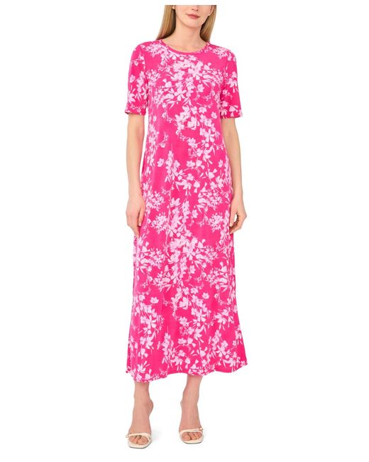 Msk Elbow Sleeve Keyhole Back Maxi Dress in Pink | Lyst Msk Elbow Sleeve Keyhole Back Maxi Dress in Pink | Lyst