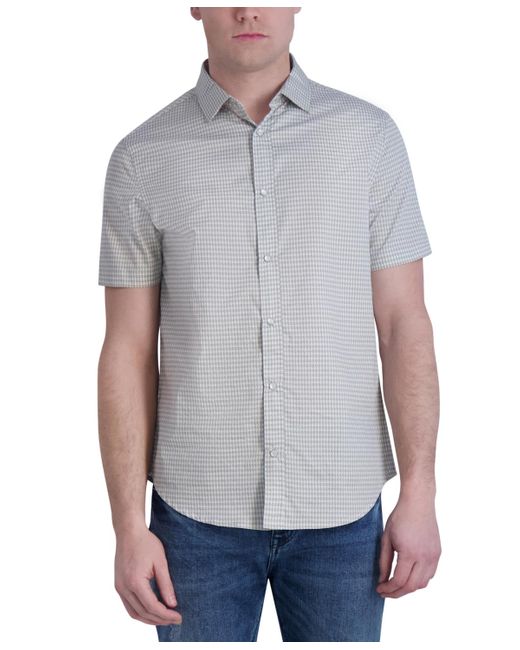 Karl Lagerfeld Gray Solid Woven Shirt for men