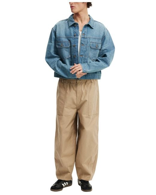 Cotton On Blue Denim Rinse Jacket for men