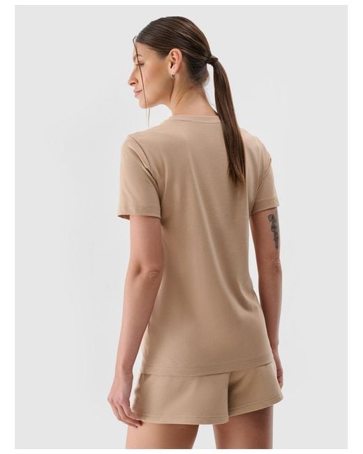 4F Natural Regular Plain T-shirt