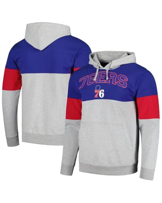 Fanatics Philadelphia 76ers Contrast Pieced Pullover Hoodie in Blue for ...