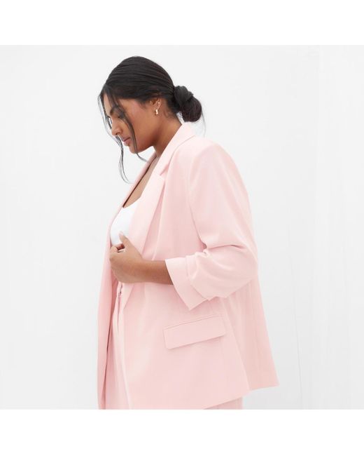 City Chic Pink Plus Size Abbie Blazer