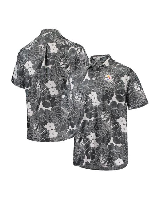 Tommy Bahama Black Pittsburgh Steelers Coconut Point Playa Floral ...
