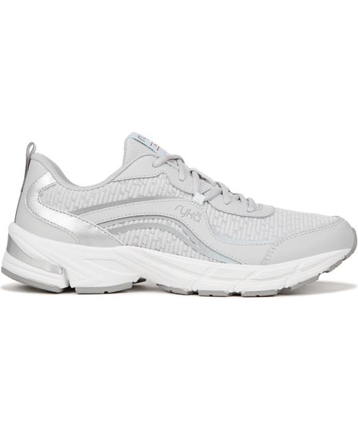 Ryka White Imagine Walking Lace Up Sneakers