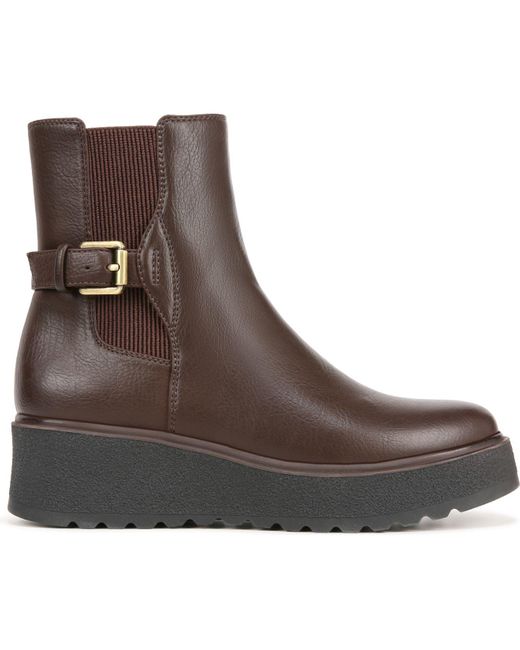 platform chelsea boots brown