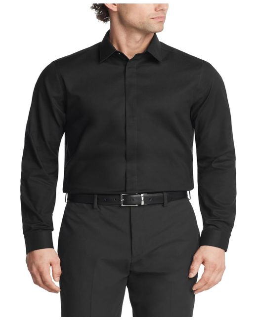 Calvin Klein Black Slim-fit Dress Shirt for men