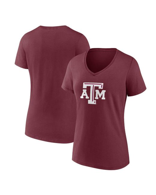 Fanatics Branded Texas A&m aggies Evergreen Logo V-neck T-shirt in Red ...