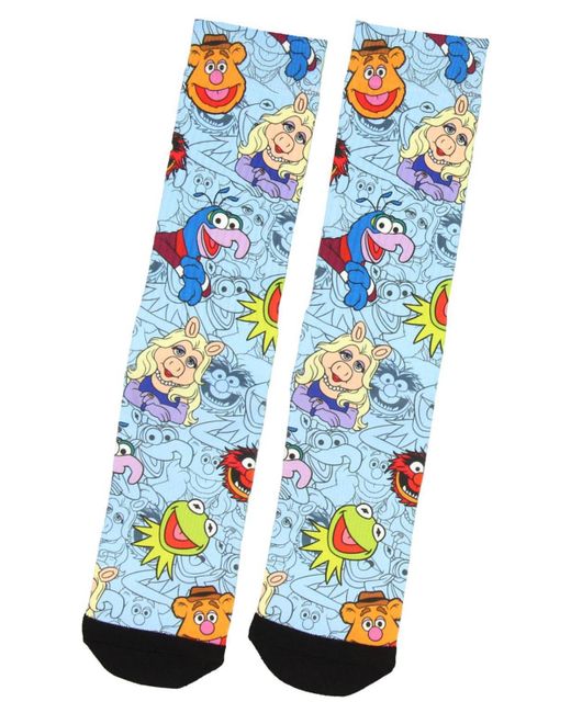 Disney The Muppets All Over Character Pattern Sublimated Crew Socks 1