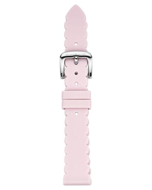 Kate Spade Scallop Pink Silicone Smartwatch Strap
