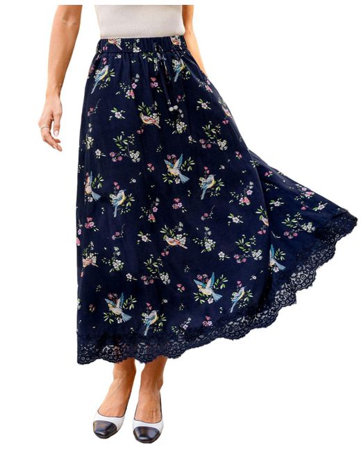 CUPSHE Blue Days Like This Floral Maxi Skirt