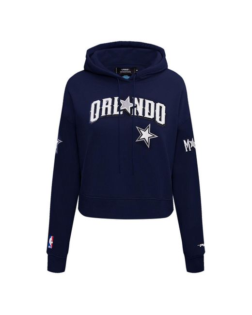 Pro Standard Blue Orlando Magic 2023/24 City Edition Cropped Pullover Hoodie