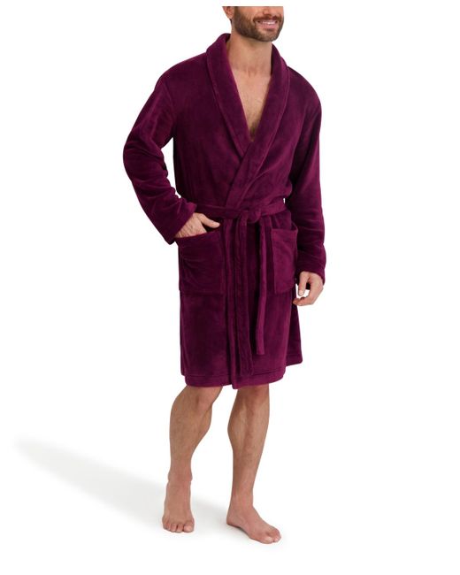 Hanes Red Adjustable Plush Robe for men