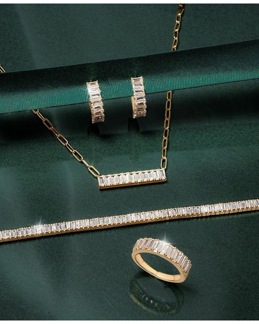Audrey by Aurate Metallic Nano Emerald Color Baguette Ring (1 Ct. T.w.