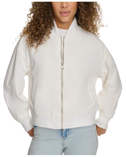 Levi's Gray Relaxed Zip-front Ribbed-hem Bomber Jacket