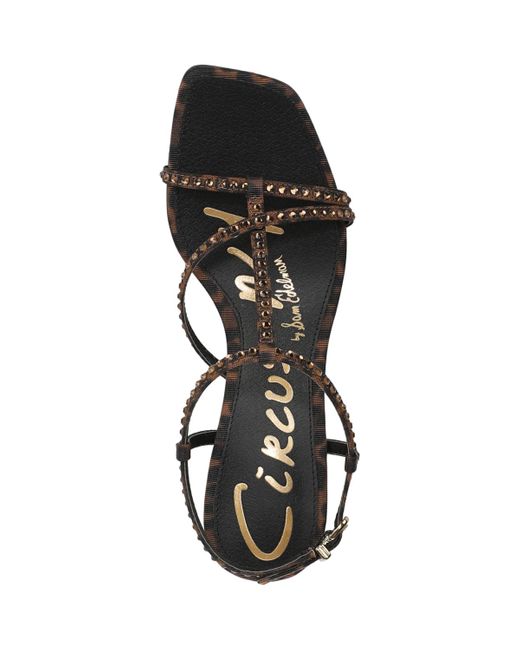 Circus by Sam Edelman Metallic Jaida Glitz Strappy Kitten Dress Sandals