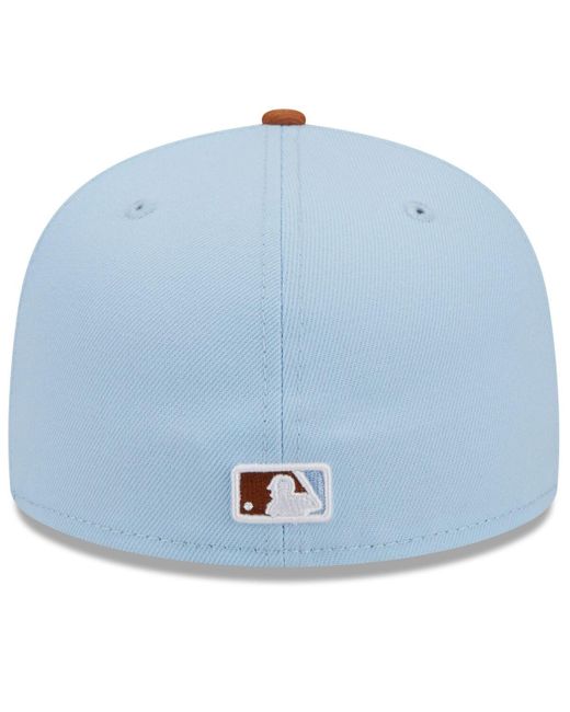 KTZ Blue /brown Philadelphia Phillies Spring Color Basic Two-tone 59fifty Fitted Hat for men