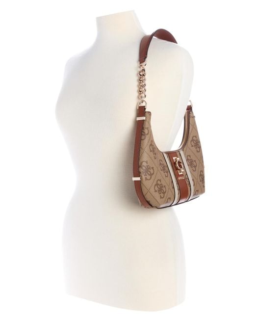 Guess Brown Erenia Top Zip Shoulder Bag
