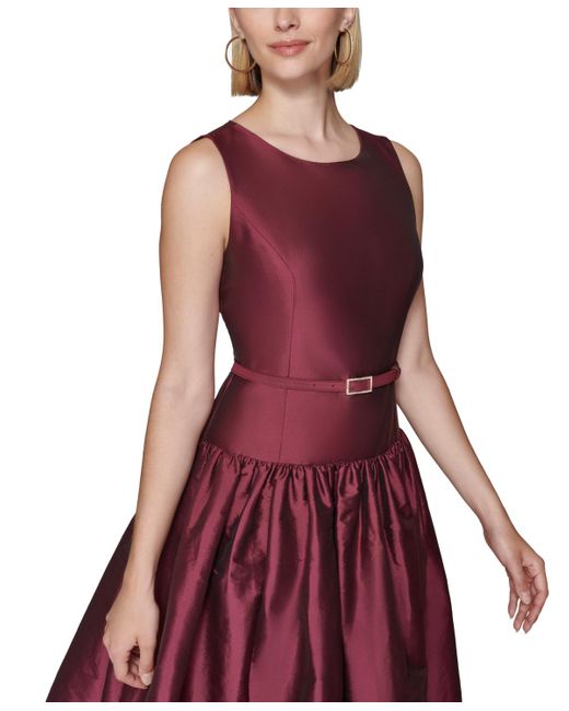 KARL LAGERFELD Taffeta Drop-waist Ball Gown in Purple