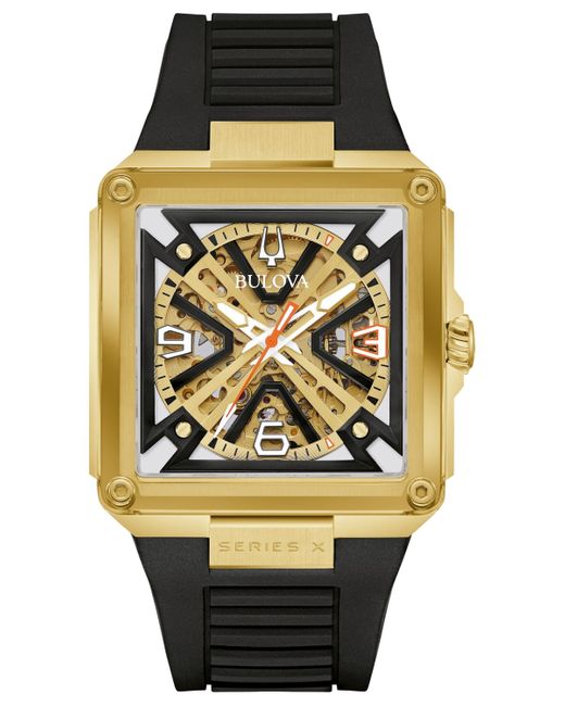 Bulova Metallic Limited Edition 150th Anniversary Marc Anthony Series X Se Automatic Hnbr Rubber Strap Watch 39mm for men
