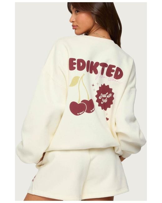 Edikted Natural Cherry Babe Sweatshirt