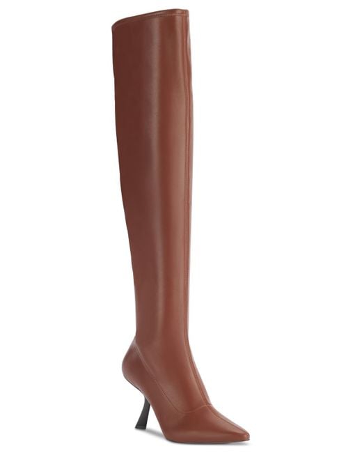 Karl Lagerfeld Brown Kian Pointed-toe Dress Boots