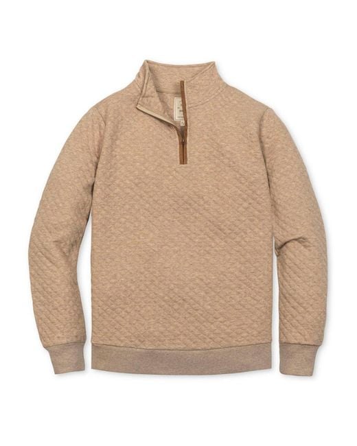 Hope & Henry Blue Quilted Half Zip Pullover for men