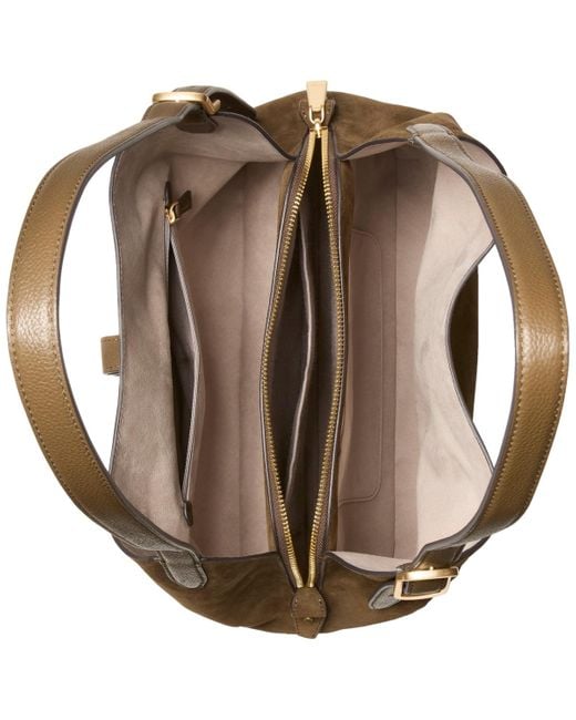 Kate Spade Brown Deco Large Suede Tote Bag