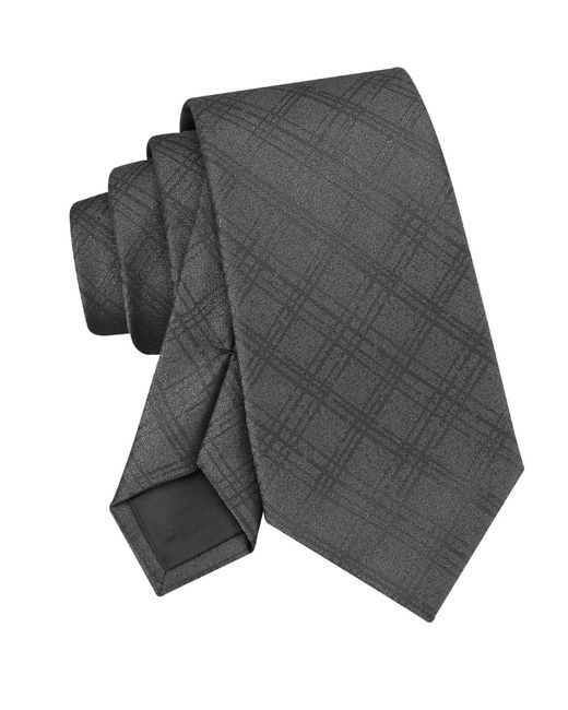 Calvin Klein Gray Wayne Check Tie for men