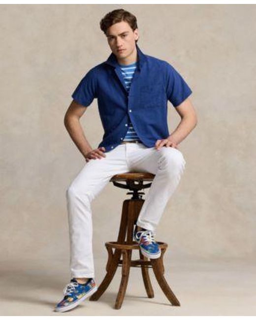 Polo Ralph Lauren Blue Camp Shirt T Shirt Belt Jeans for men
