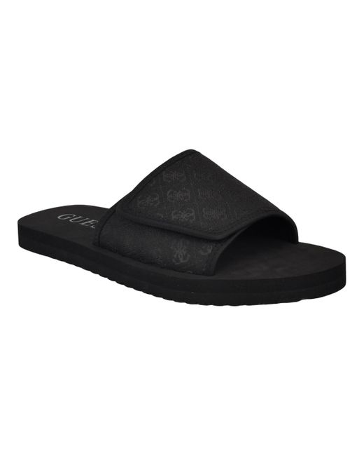 Guess Black Hartz Branded Fashion Slide Sandals for men