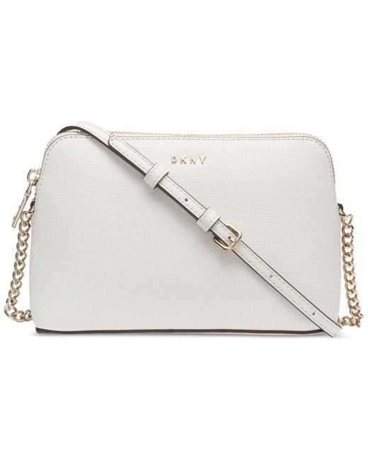 DKNY Leather Bryant Dome Crossbody in Natural Lyst