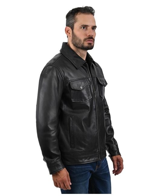 Frye Black Regular-fit Collared Neck Jacket for men