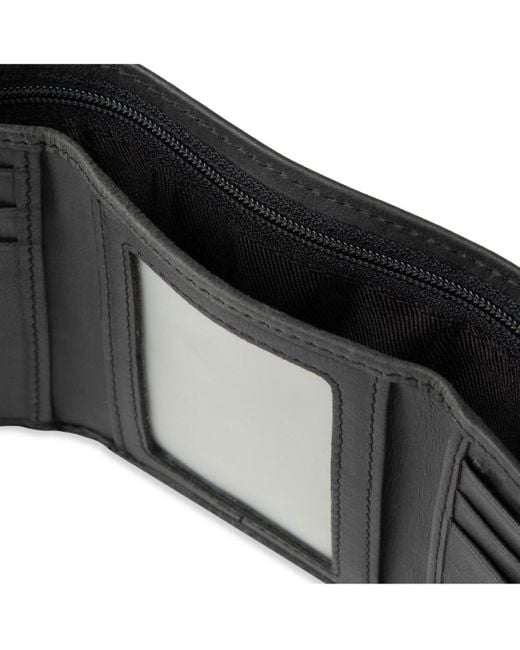 Levi's Rfid Genuine Leather Trifold Wallet in Black for Men | Lyst