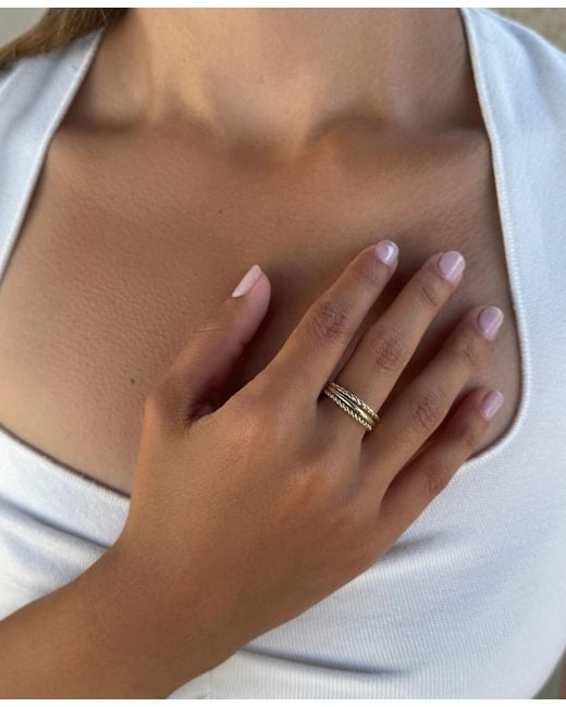 Adornia Metallic Plated Thin Stacking Band Set