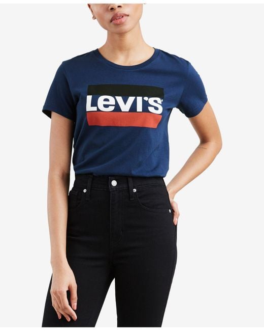 levis blue t shirt women's
