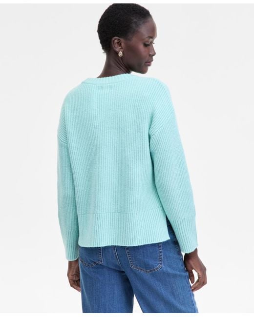 INC International Concepts Blue Chunky Sweater