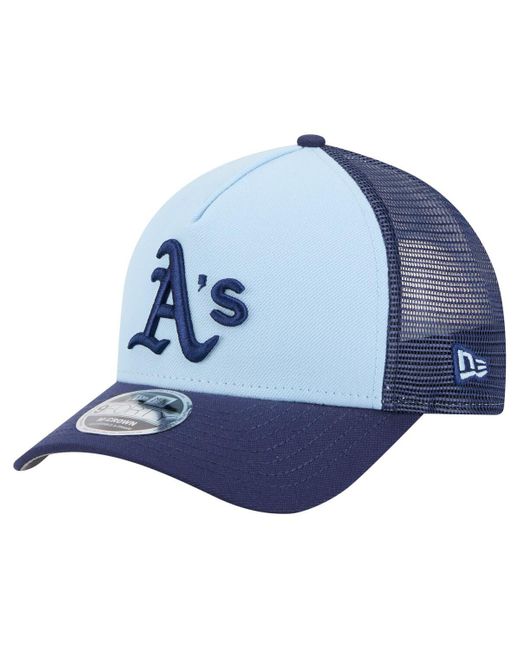 KTZ Light Blue/navy Athletics 2-tone Color Pack 9forty M-crown A-frame Adjustable Hat for men