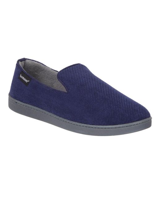 Isotoner Blue Diamond Corduroy Loafers for men
