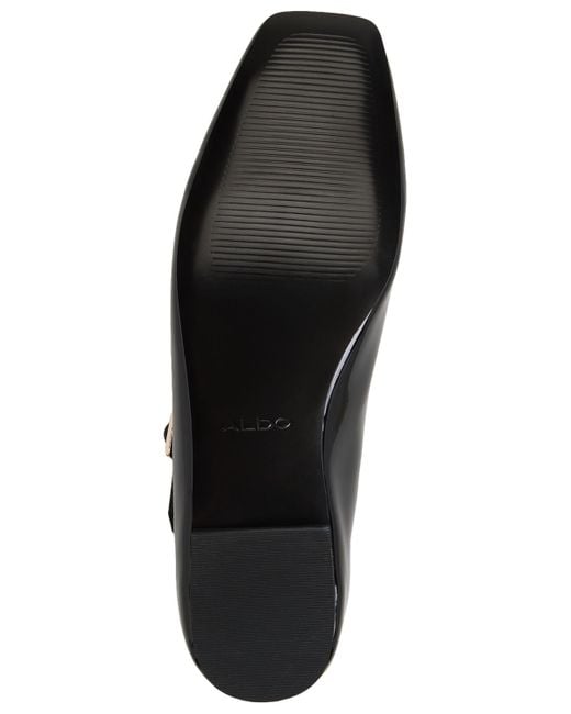 ALDO Black Kristyn Square-toe Mary Jane Flats
