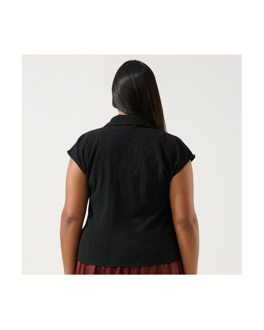 Estelle Black Plus Size Harko Top