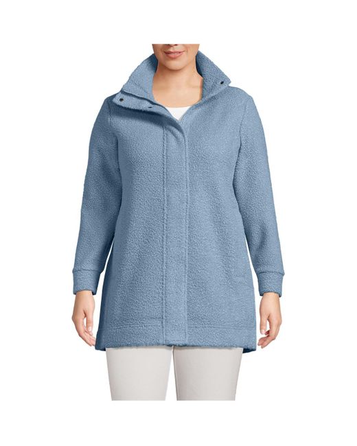Blue plus size coat new arrivals