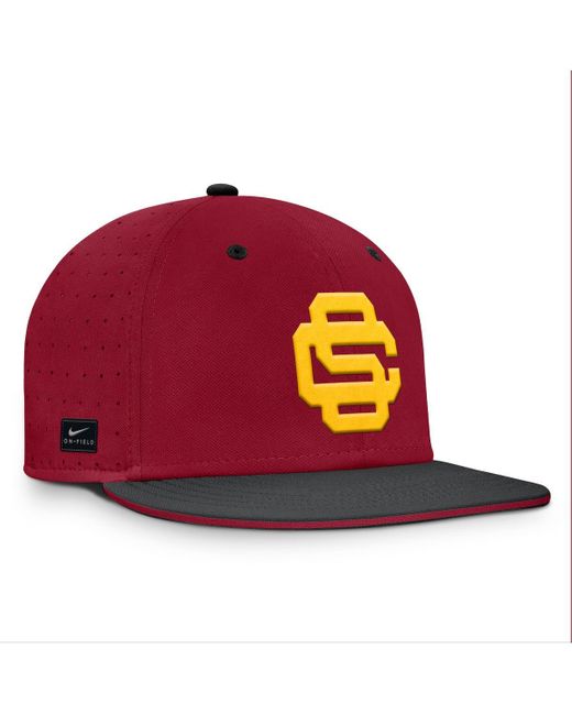 Nike Red Usc Trojans On-field Dugout True Performance Fitted Hat for men