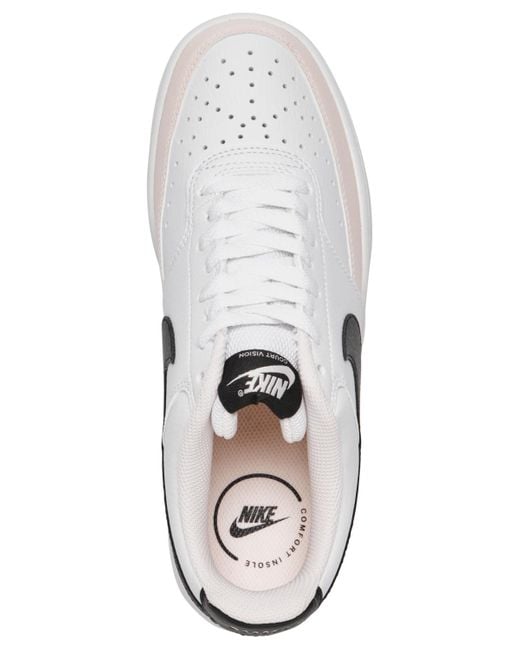 Nike White Court Vision Low Casual Sneakers From Finish Line